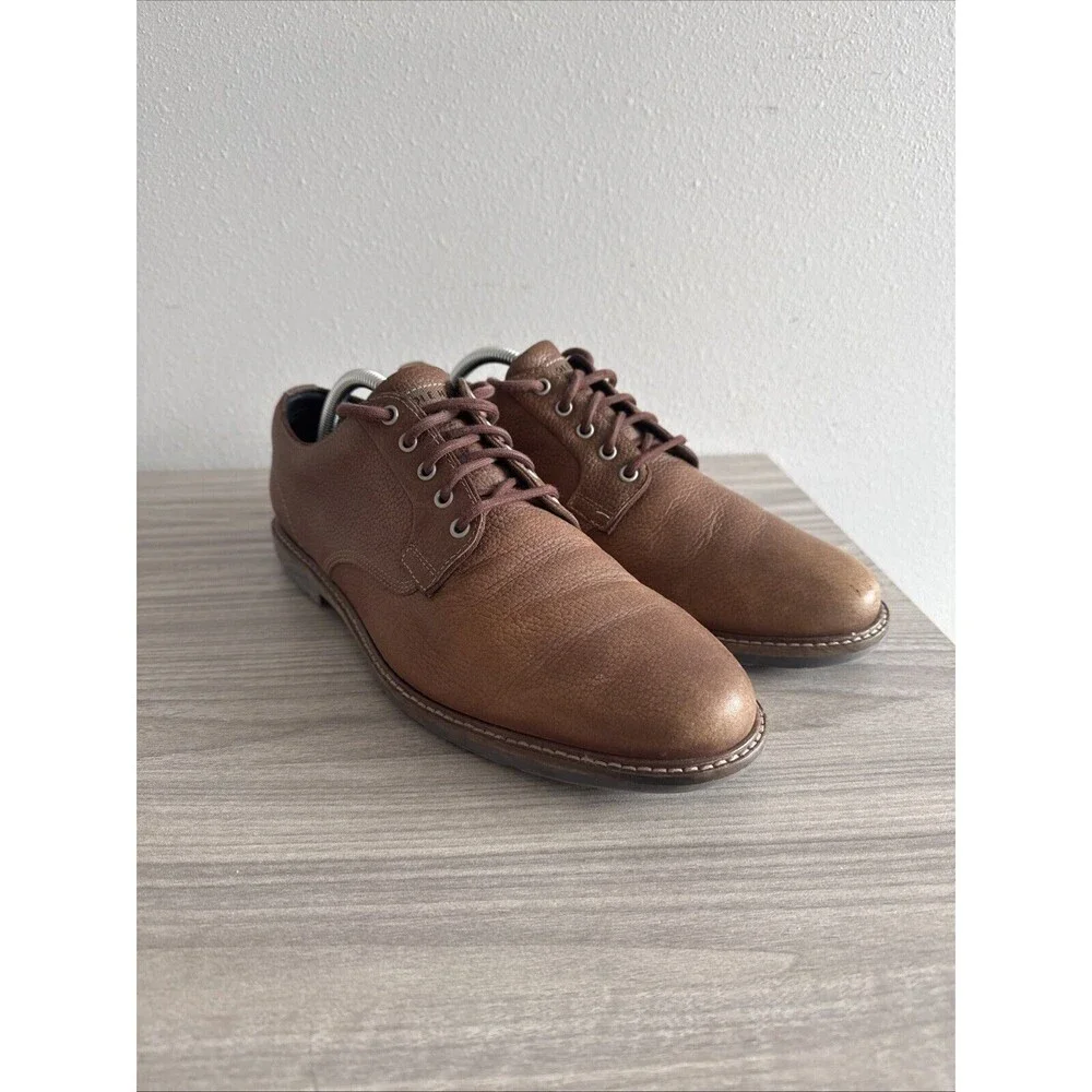 Cole Haan Midland‎ Lug Plain Toe Leather Oxford Shoes Brown C37600 Men’s Size 10
